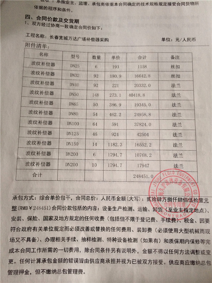 长春宽城万达广场采用上海香蕉视频操逼波纹补偿器